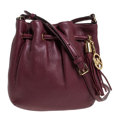 burgundy handbags michael kors|Michael Kors burgundy crossbody bag.